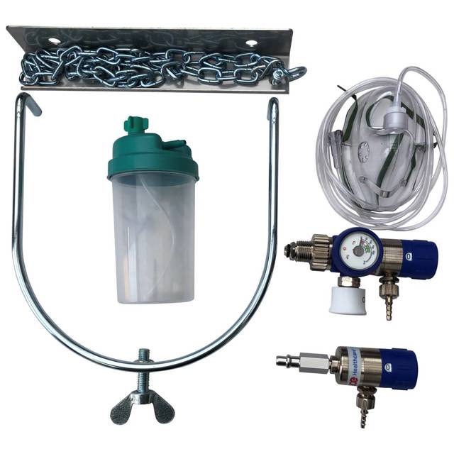 Hospital medical oxygen set , cylinder connection 5/8" female